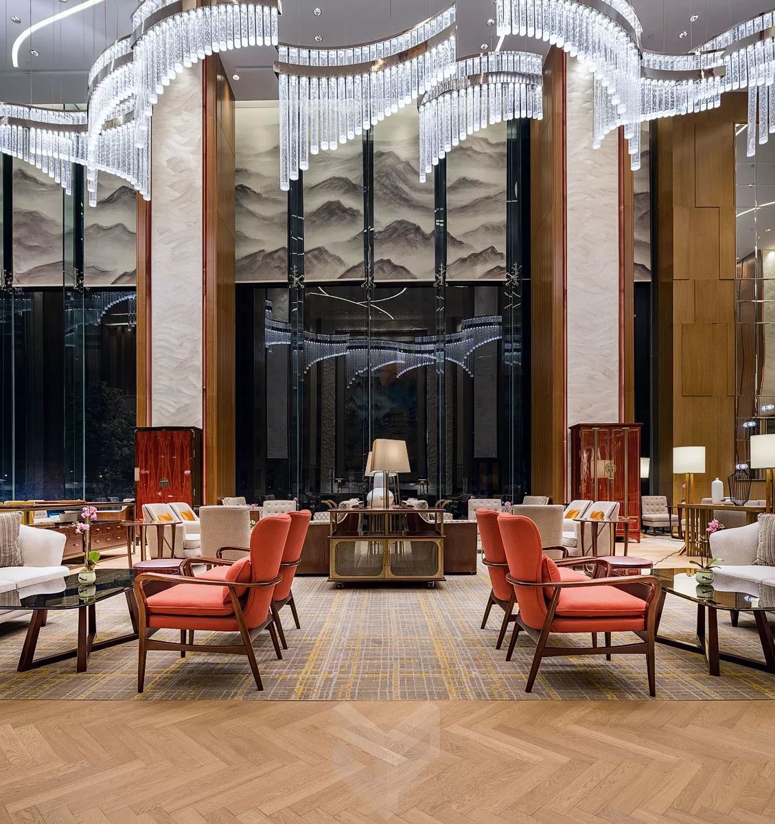 建筑欣赏:济南香格里拉酒店大堂吧及餐厅